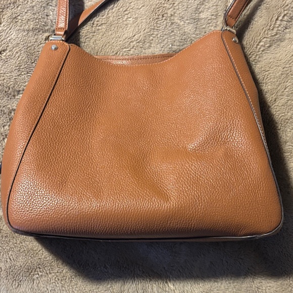 kate spade Patchwork Suede & Leather Shoulder Bag in Tan and Cream - Picture 3 of 6